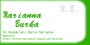 marianna burka business card